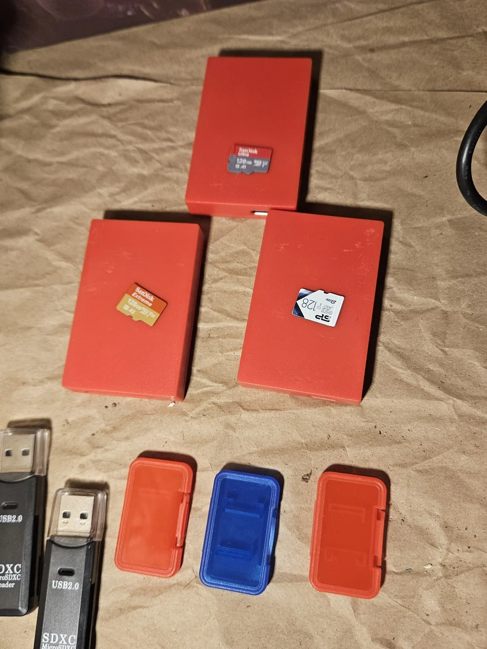 Nintendo Switch Console with Orange Left & Blue Right Joy-Con and Travel Case